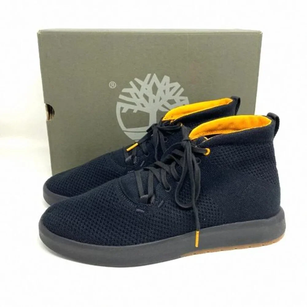Timberland MEN'S Size TB 0A24NP 001 TRUECLOUD EK CHUKKA Sneakers Canvas Black In